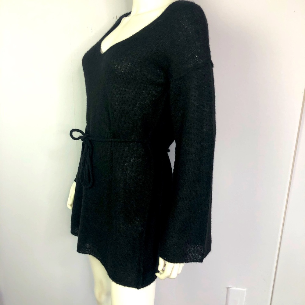 Free People Black Alpaca Blend Tunic Sweater XS - Picture 3 of 11